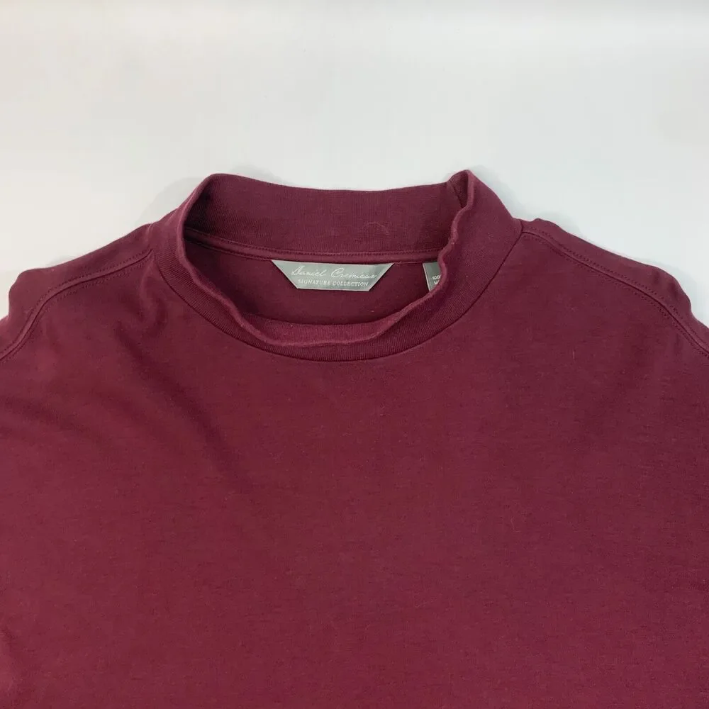 Daniel Cremieux Mock Neck Sweater Mens XL Extra Large Raisin Cotton Lightweight